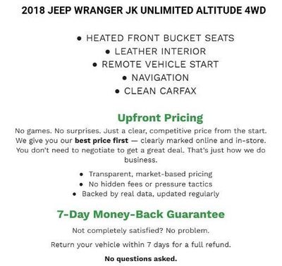2018 Jeep Wrangler JK Unlimited Sahara