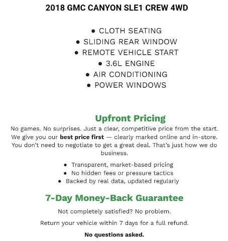 2018 GMC Canyon 4WD SLE