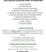 2025 Cadillac Escalade Sport Platinum