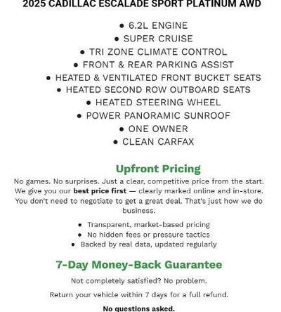 2025 Cadillac Escalade Sport Platinum