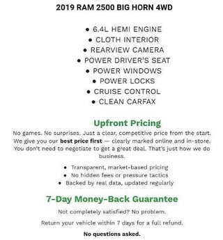 2019 RAM 2500 Big Horn Crew Cab 4x4 6'4" Box
