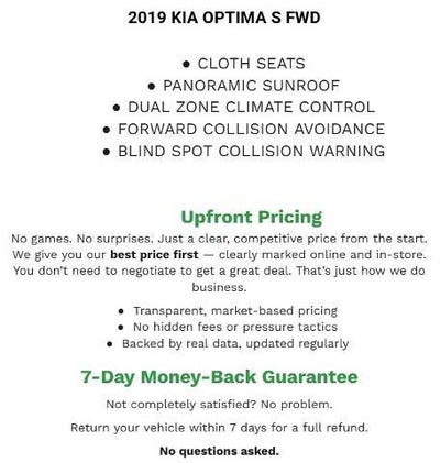 2019 Kia Optima S