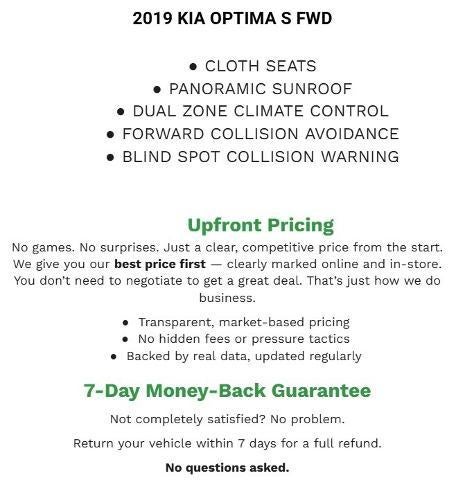 2019 Kia Optima S