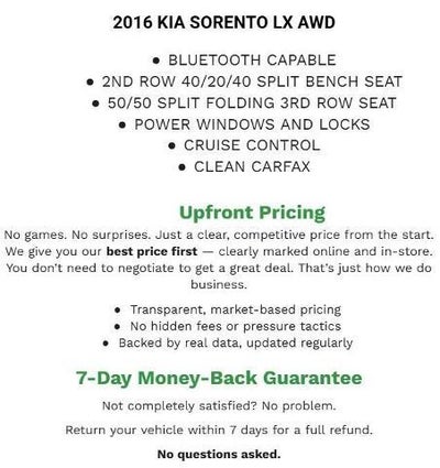 2016 Kia Sorento 3.3L LX
