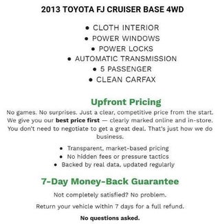 2013 Toyota FJ Cruiser 4WD 4dr Auto
